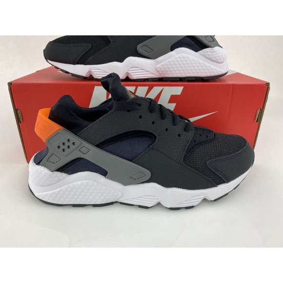 Nike Air Huarache Black Orange Men's Sneakers Shoes Grey Safety DX2659 001 - Picture 4 of 12